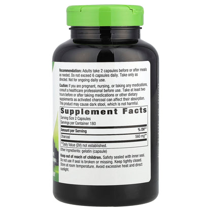 Nature's Way Activated Charcoal, 360 Capsules (280 mg per Capsule) - view 2
