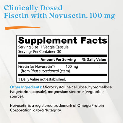 Doctor's Best Fisetin, 100 mg, 30 Veggie Caps - view 4