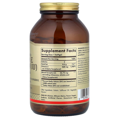 Solgar Vitamin E Naturally Sourced, 268 mg (400 IU), 250 Softgels - view 2