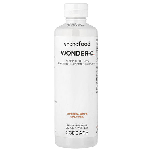 Codeage Nanofood Wonder-C, Orange Tangerine, 450 ml (15.22 fl oz)