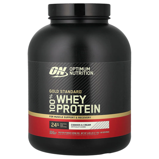Optimum Nutrition Gold Standard 100% Whey, Cookies & Cream, 2.1 kg (4.65 lb)