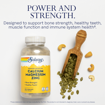 Solaray Calcium Magnesium Zinc, 250 VegCaps - view 3