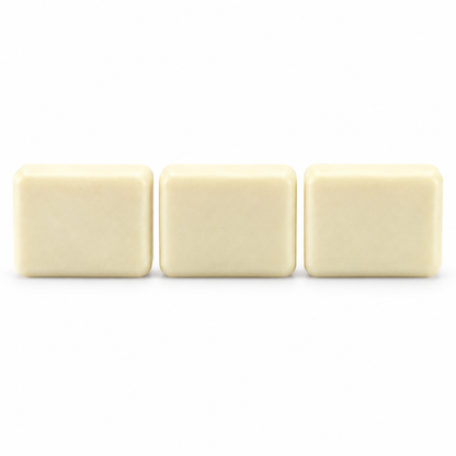 DermaHarmony Sulfur + Salicylic Acid Soap 105 g - Pack of 3 - Three light-colored soap bars in a row