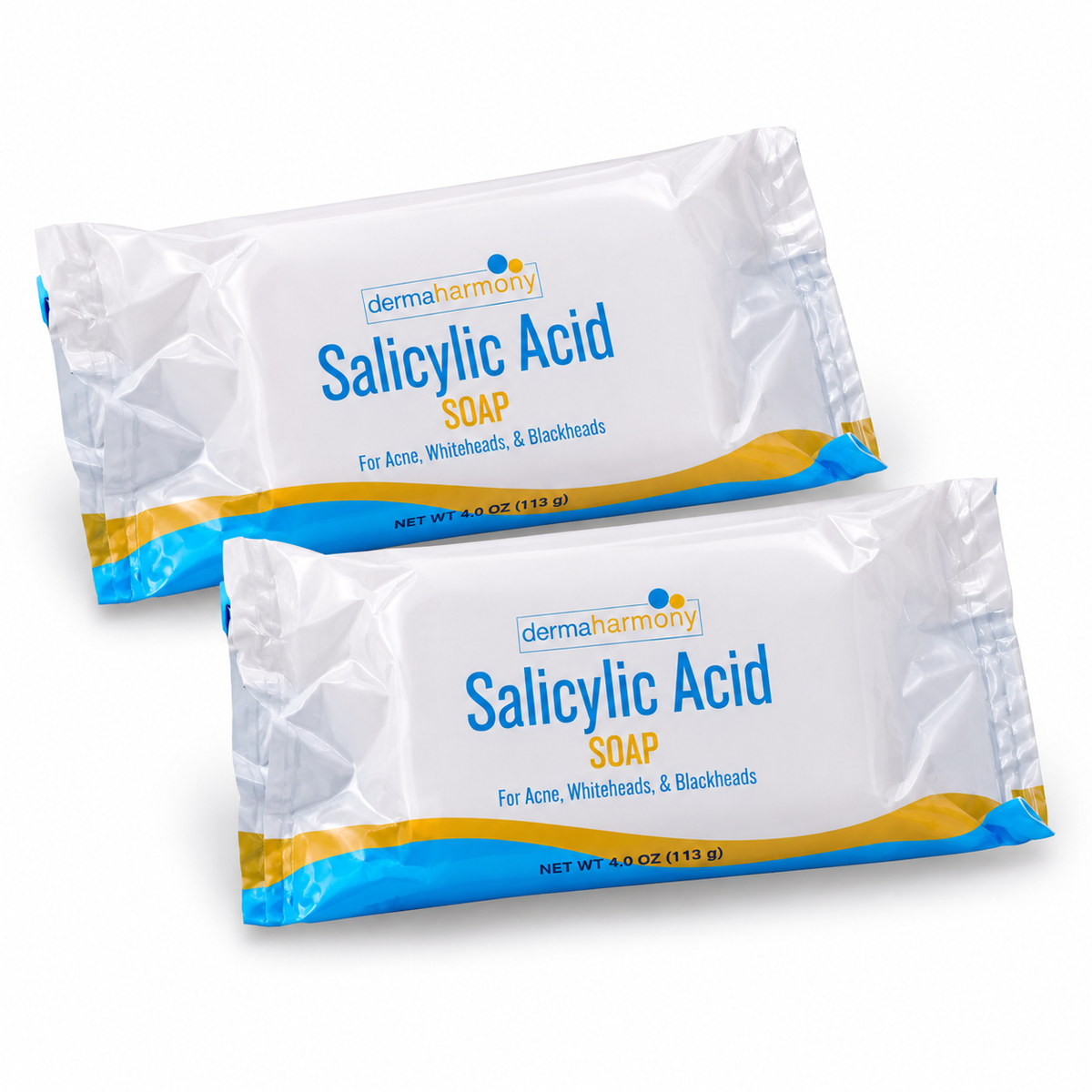 DermaHarmony Salicylic Acid Soap 2% 4 oz, Pack of 2