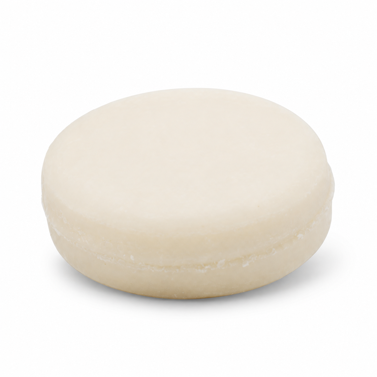 DermaHarmony Sulfur 5% + Salicylic Acid 2% Shampoo Bar 113 g - A single round white shampoo bar on a white background