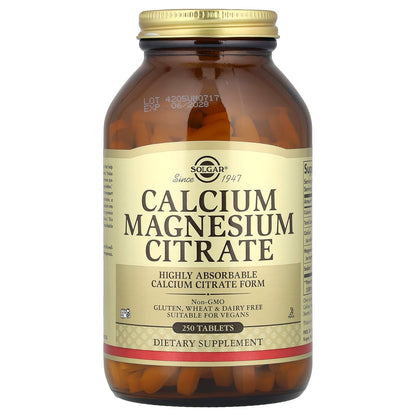 Solgar Calcium Magnesium Citrate 250 Tablets