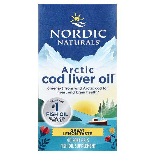 Nordic Naturals Arctic Cod Liver Oil, Lemon, 90 Soft Gels