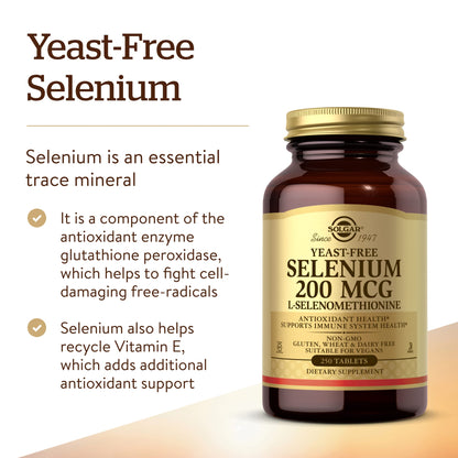 Solgar Selenium Yeast-Free 200 mcg 250 Tablets - view 5