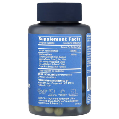 ProHealth Longevity Trans-Resveratrol Plus, 60 Capsules - view 2