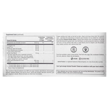 NaturesPlus Animal Parade Children's Multivitamin Chewable, Orange, 180 Tablets - view 3