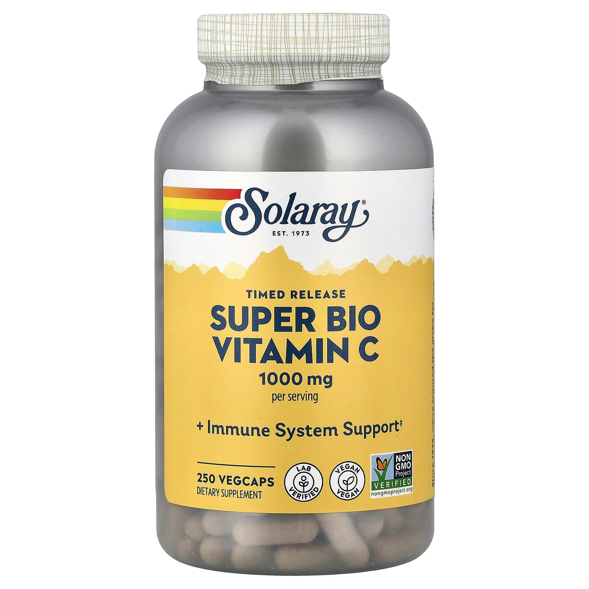 Solaray Super Bio Vitamin C, Timed Release, 250 VegCaps — product view