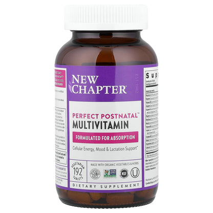 New Chapter Perfect Postnatal Multivitamin, 192 Vegetarian Tablets - view 3