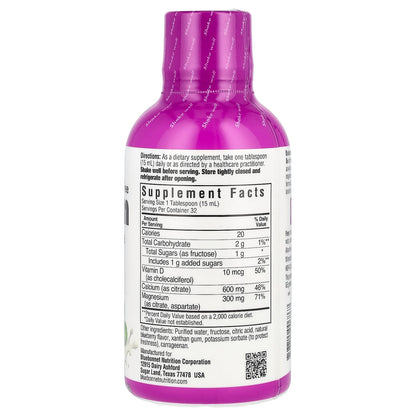 Bluebonnet Liquid Calcium Magnesium Citrate & Vitamin D3, Blueberry, 473 ml - view 2