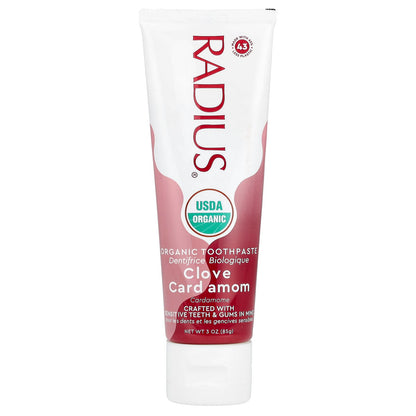 RADIUS Organic Toothpaste, Clove Cardamom, 85 g