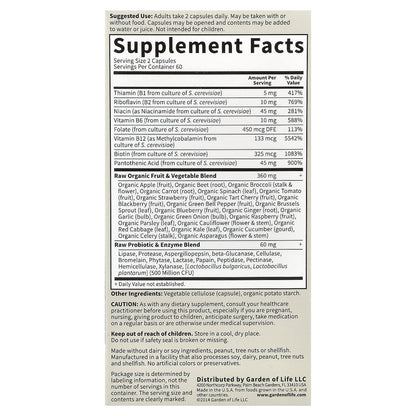 Garden of Life Vitamin Code RAW B-Complex, 120 Vegan Capsules - view 2