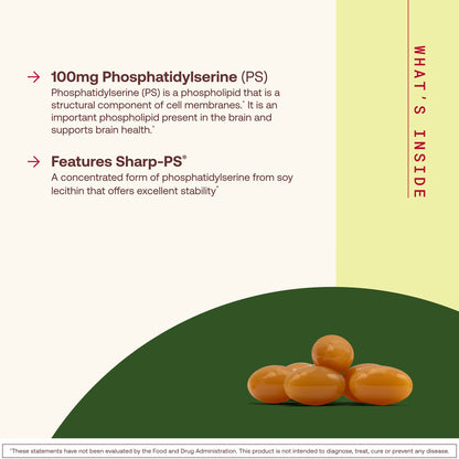 Jarrow Formulas PS100 Phosphatidylserine 100 mg, 60 Softgels - view 3