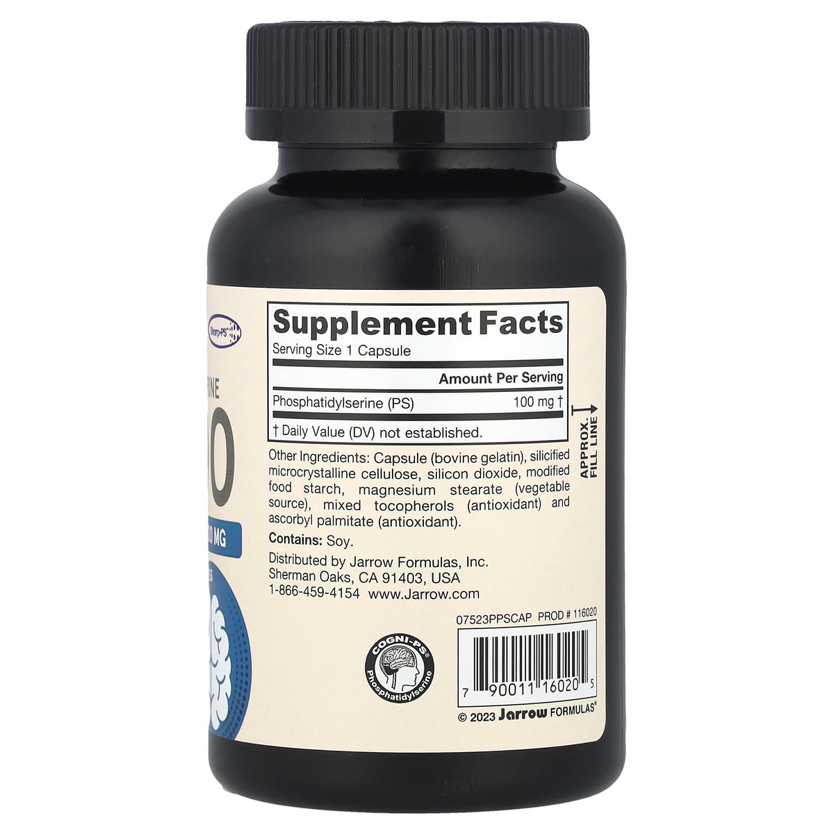 Jarrow Formulas PS100 Phosphatidylserine, 100 mg, 120 Capsules - view 2