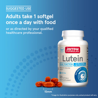 Jarrow Formulas Lutein 20 mg + Zeaxanthin 4 mg, 120 Softgels - view 5