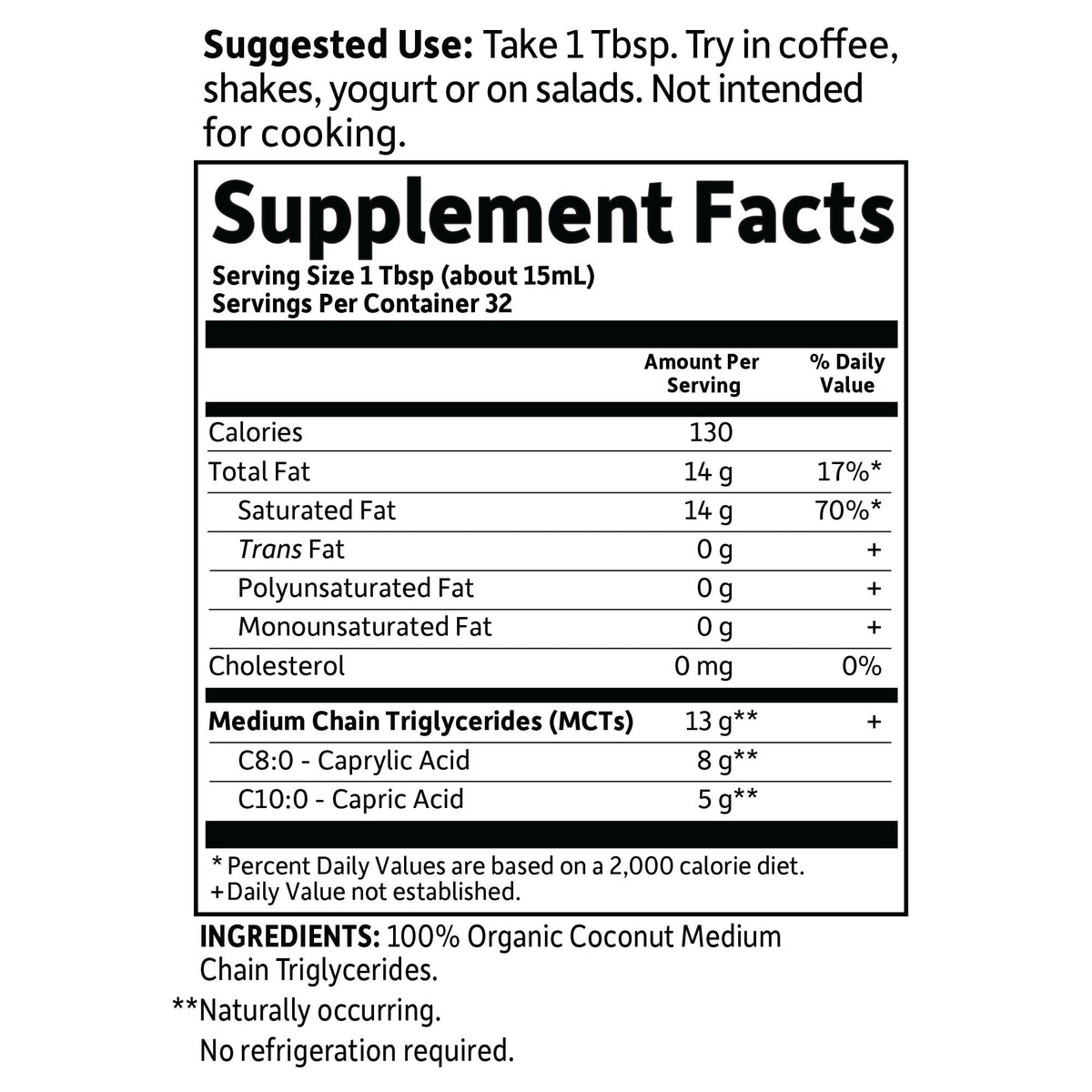 Garden of Life Dr. Formulated Brain Health 100% Organic Coconut MCT Oil, 946 ml (32 fl oz) — alternate product view