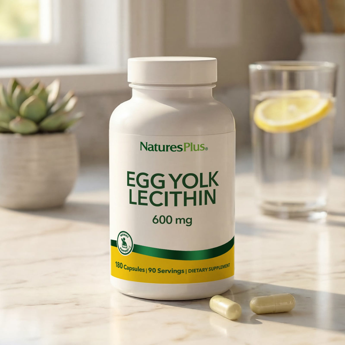 NaturesPlus Egg Yolk Lecithin, 180 Capsules - view 5