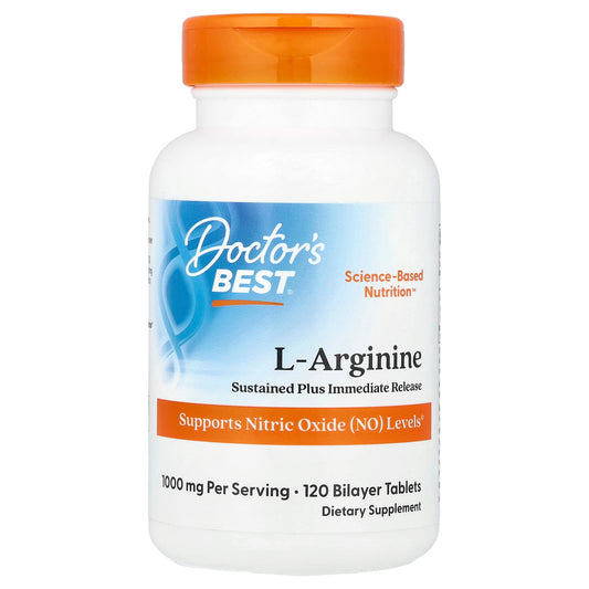 Doctor's Best L-Arginine 500 mg, 120 Bilayer Tablets