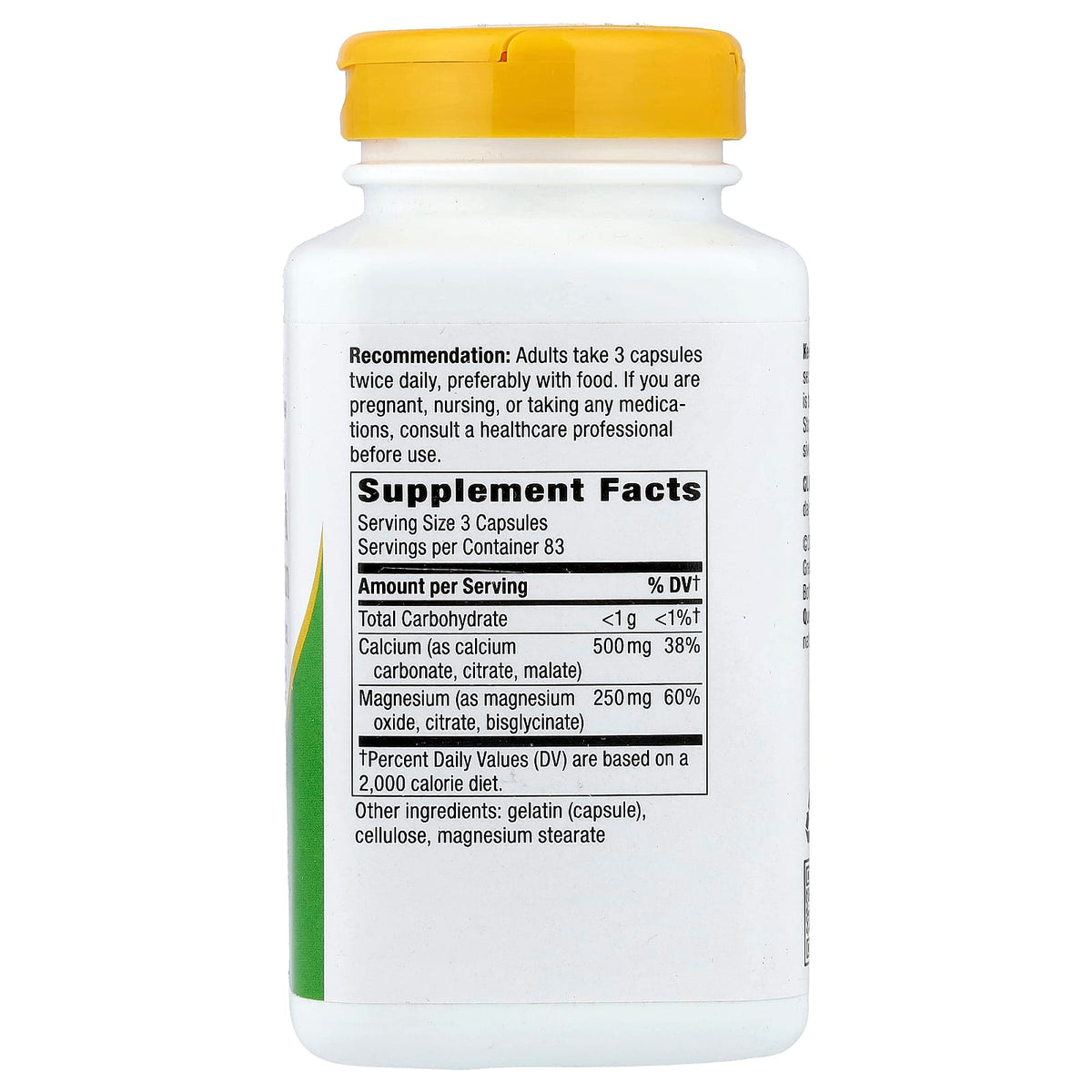 Nature's Way Calcium & Magnesium Mineral Complex, 250 Capsules - view 2