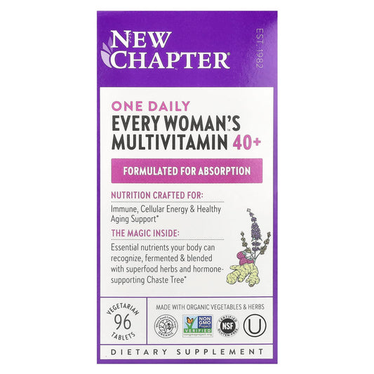 New Chapter One Daily Every Woman's Multivitamin 40+, 96 Vegetarian Tablets