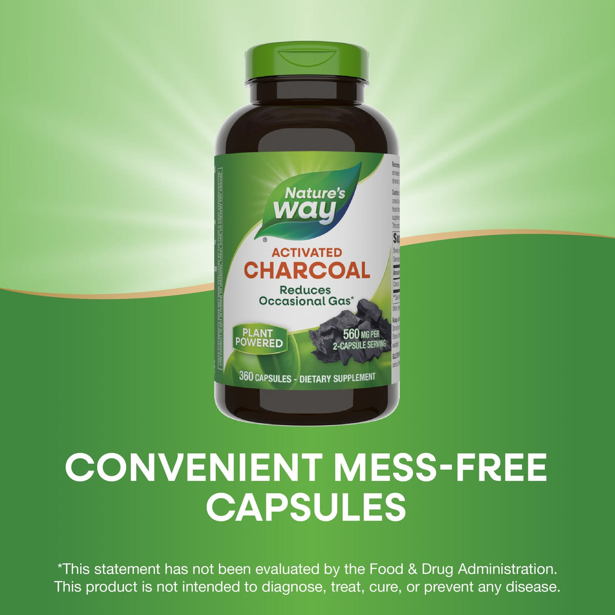 Nature's Way Activated Charcoal, 360 Capsules (280 mg per Capsule) - view 4
