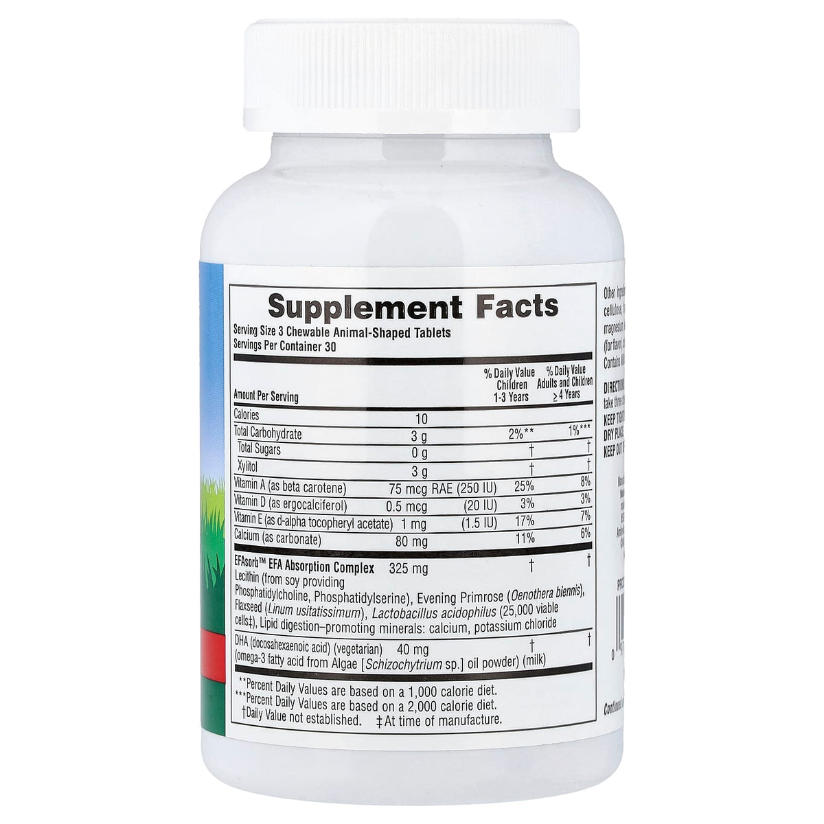 NaturesPlus Animal Parade DHA Kids Omega-3, Cherry, 90 Animal-Shaped Tablets — alternate product view