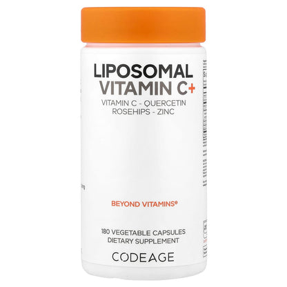 Codeage Liposomal Vitamin C+, 180 Vegetable Capsules