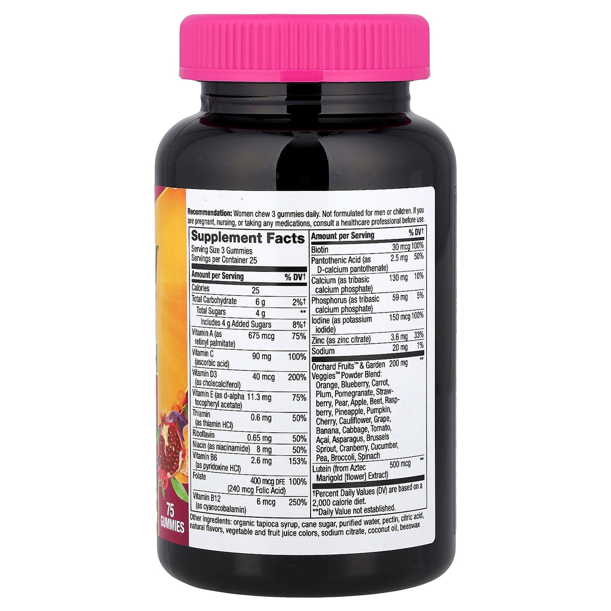 Nature's Way Alive! Women's 50+ Gummy Multivitamin, Cherry & Grape, 75 Gummies — alternate product view