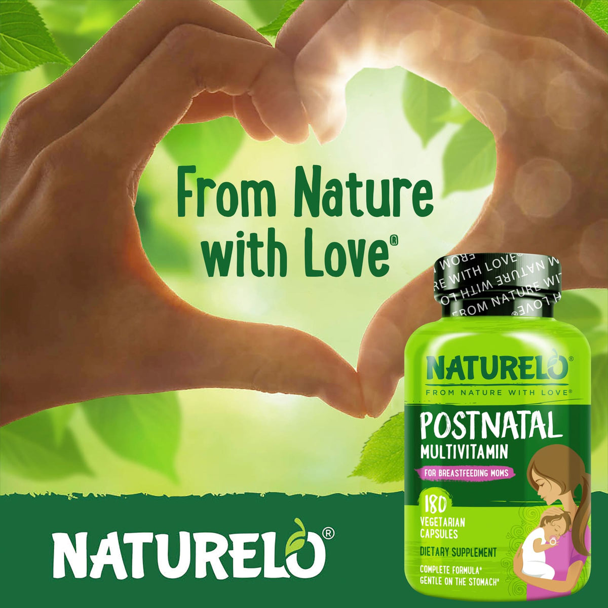 NATURELO Postnatal Multivitamin for Breastfeeding Mums, 180 Vegetarian Capsules - view 6