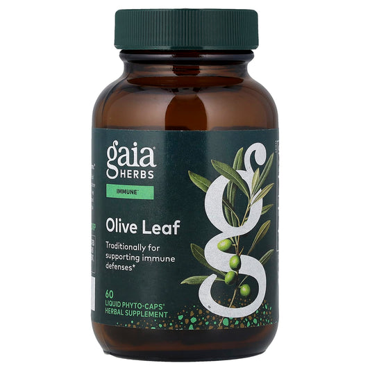 Gaia Herbs Olive Leaf, 60 Liquid Phyto-Caps (680 mg per Capsule)