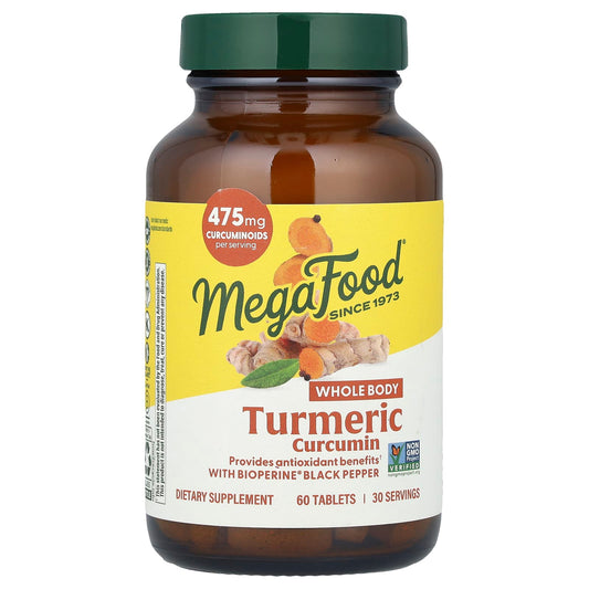 MegaFood Turmeric Curcumin, 60 Tablets