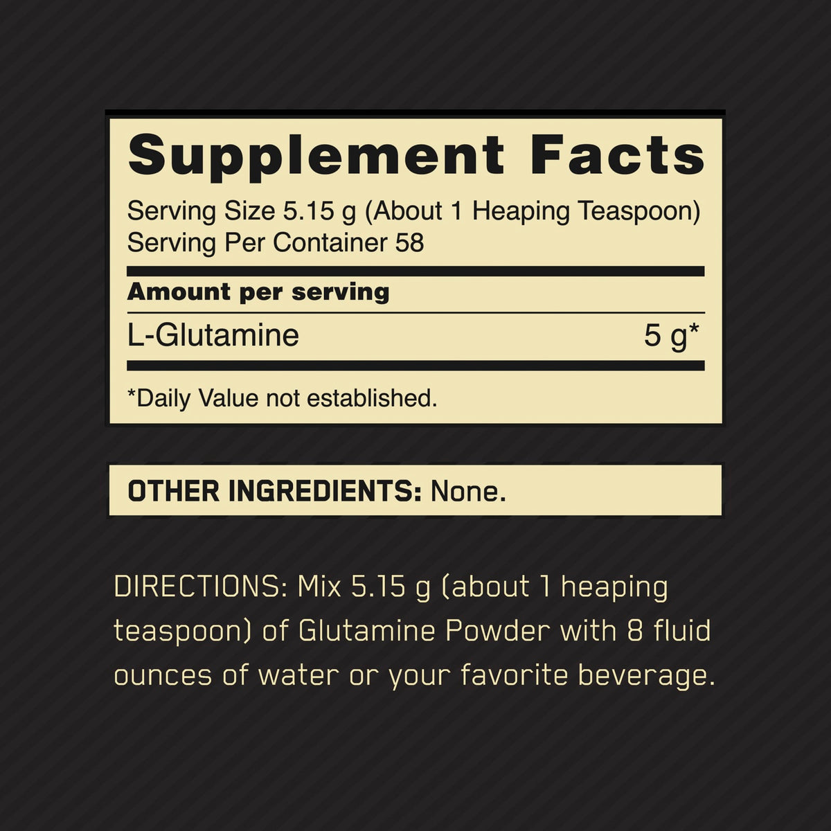 Optimum Nutrition Glutamine Powder, Unflavoured, 300 g (10.58 oz) - view 3