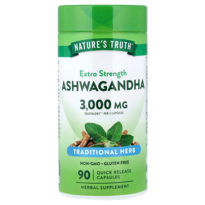 Nature's Truth Ashwagandha Extra Strength, 90 Quick Release Capsules