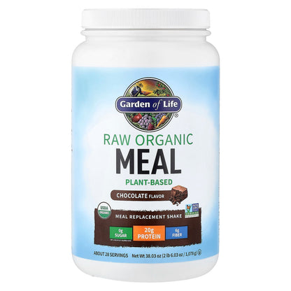 Garden of Life RAW Organic Meal Replacement Shake, Chocolate, 1,078 g (38.03 oz)