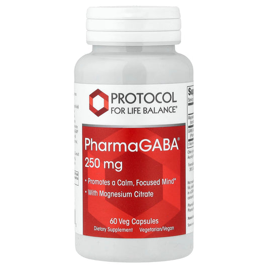 Protocol for Life Balance PharmaGABA 250 mg + Magnesium - 60 Veg Capsules