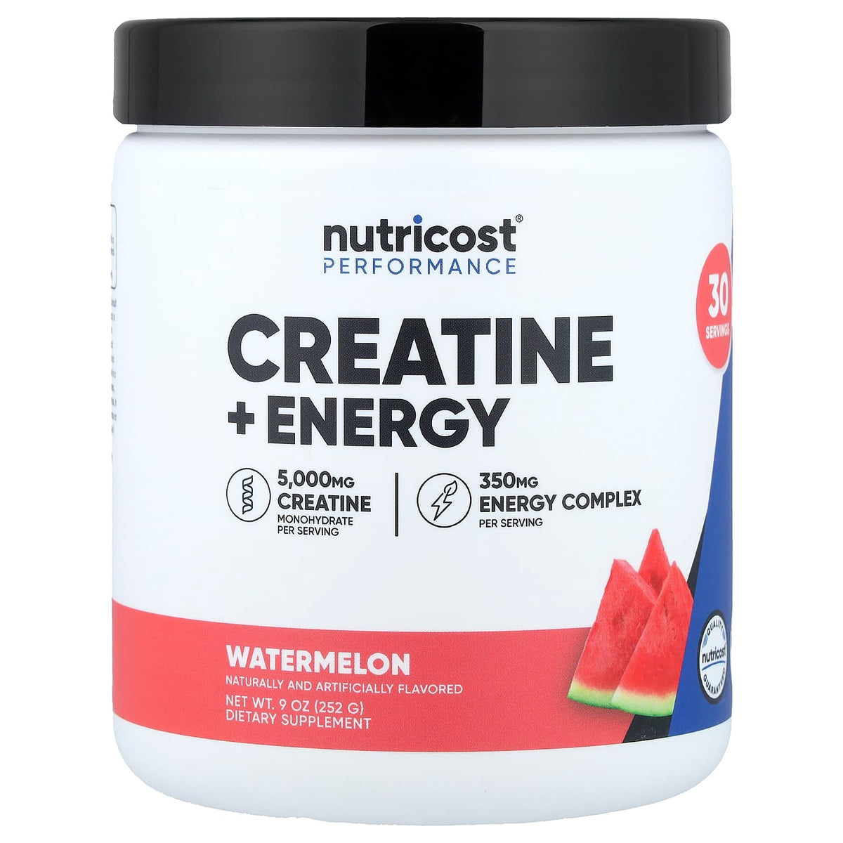 Nutricost Performance Creatine + Energy, Watermelon, 252 g — product view