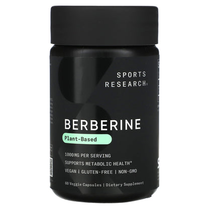 Sports Research Berberine, 60 Veggie Capsules (500 mg per Capsule)