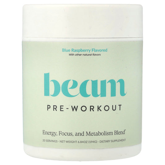 Beam Pre-Workout Powder, Blue Raspberry, 6.84 oz (194 g)