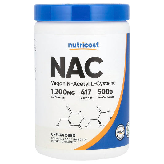 Nutricost NAC Powder, Unflavoured, 500 g (17.9 oz)