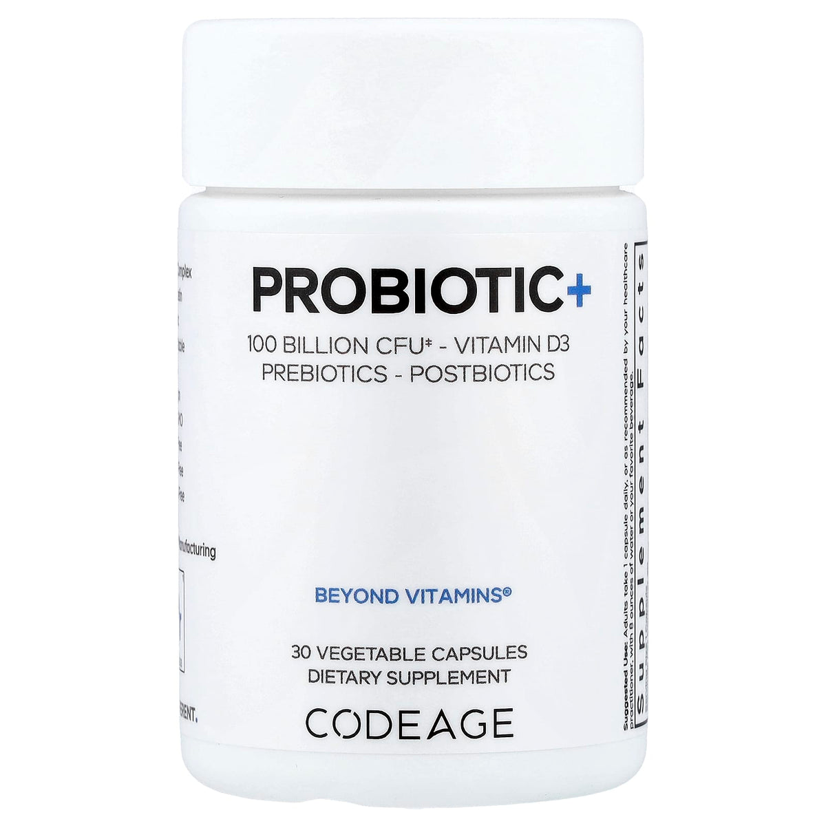 Codeage Probiotic+ 100 Billion CFU, 30 Veg Capsules — product view