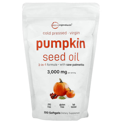 Micro Ingredients Pumpkin Seed Oil, Cold Pressed, 300 Softgels