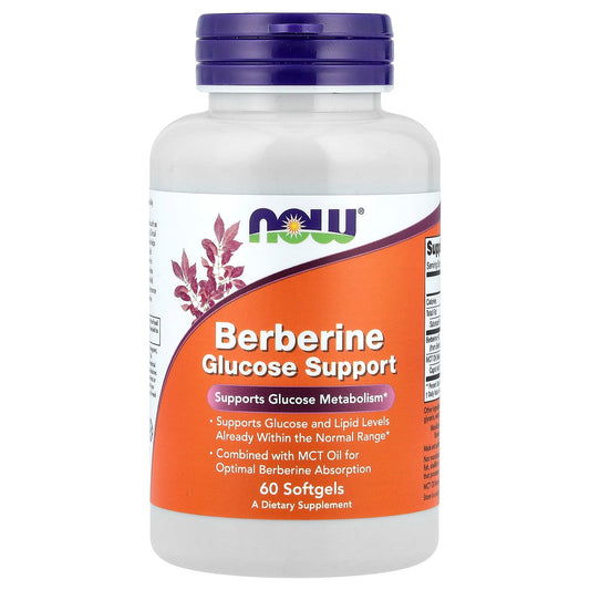 NOW Foods Berberine with MCT Oil, 60 Softgels