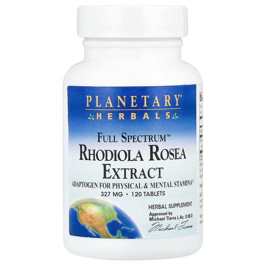 Planetary Herbals Full Spectrum Rhodiola Rosea, 120 Tablets (327 mg per Tablet)