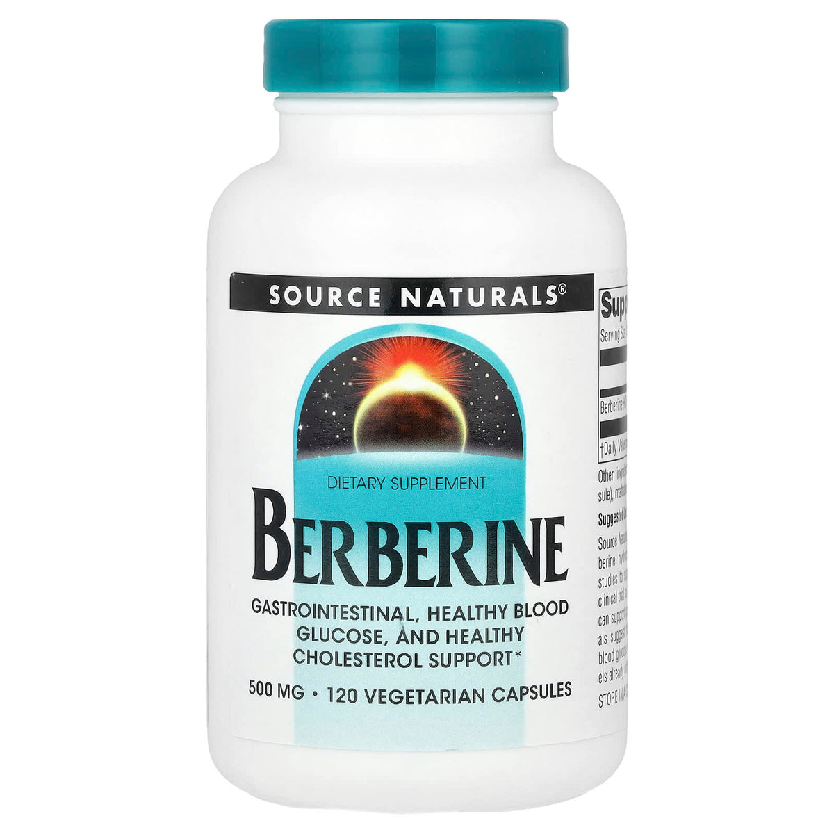 Source Naturals Berberine 500 mg, 120 Vegetarian Capsules — product view
