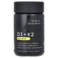 Sports Research D3 + K2 Plant-Based, 62.5 mcg/100 mcg, 60 Veggie Softgels