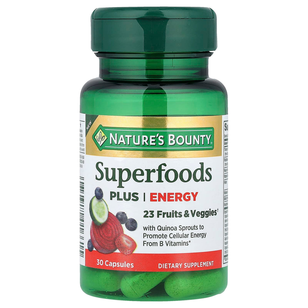Nature's Bounty Superfoods Plus Energy, 30 Capsules — product view