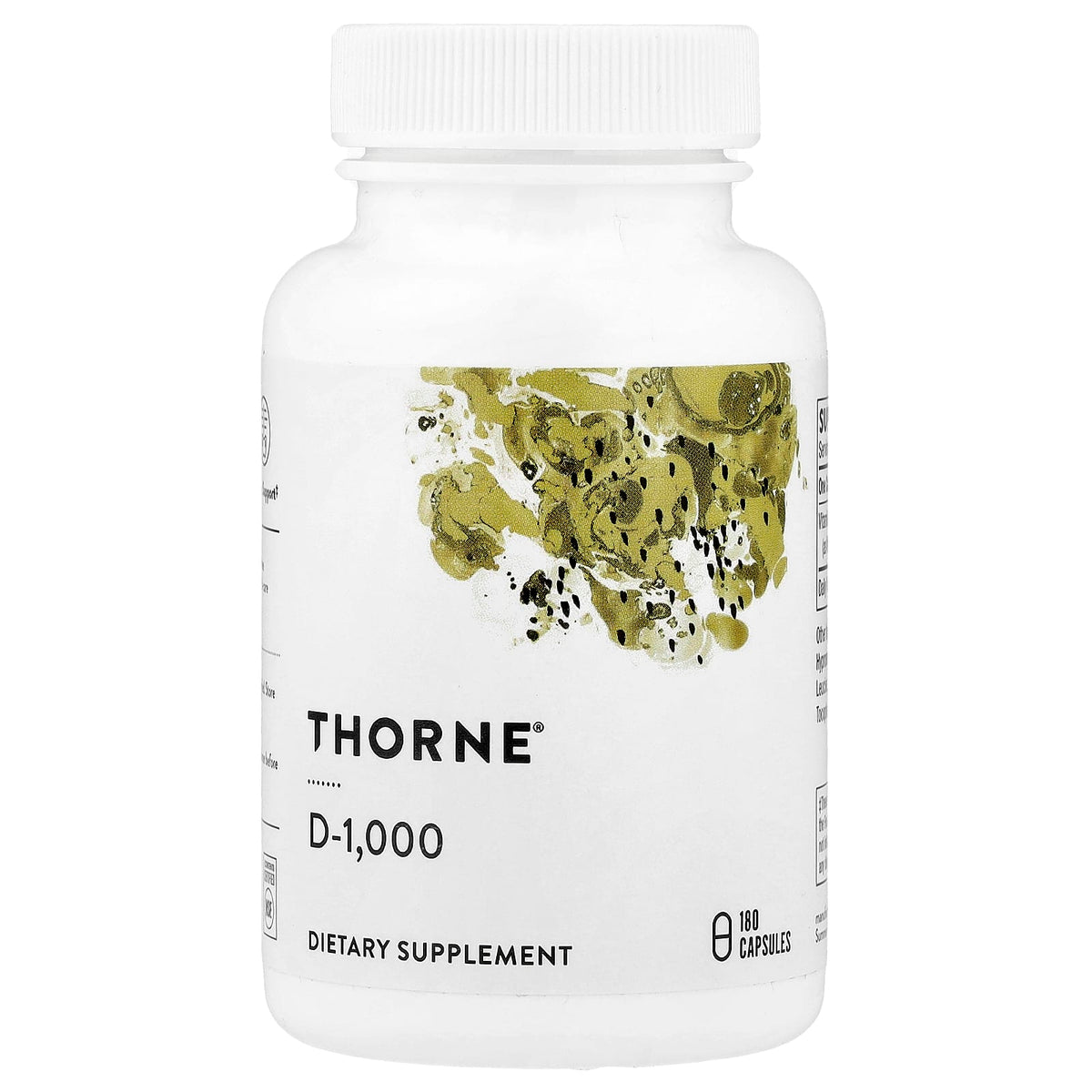 Thorne D-1,000 Vitamin D, 180 Capsules (25 mcg per Capsule) — product view